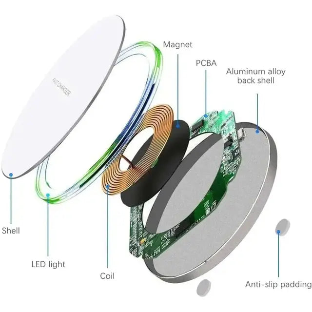 round wireless charging pad